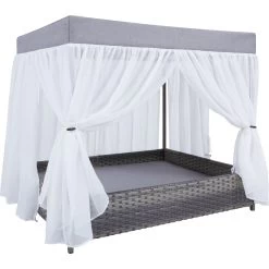 Frisco Outdoor Wicker Canopy Dog Bed -Cat Dog Supply Store 356071 PT2. AC SS1800 V1651003892