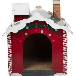 Frisco Holiday Santa's Workshop Cardboard Cat House -Cat Dog Supply Store 360881 PT2. AC SS1800 V1661890134