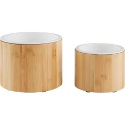 Frisco Elevated Non-Skid Bamboo Melamine Dog Bowl With Bamboo Stand -Cat Dog Supply Store 363391 PT5. AC SS1800 V1657657268