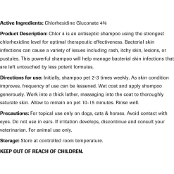 Vet Basics Chlor Dog & Cat 4 Shampoo, 16-oz Bottle -Cat Dog Supply Store 365315 PT2. AC SS1800 V1644904606