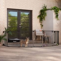 Frisco Outdoor Galvanized Steel 8-Panel Configurable Gate And Playpen With Oxford Roof -Cat Dog Supply Store 507086 PT4. AC SS1800 V1668631346