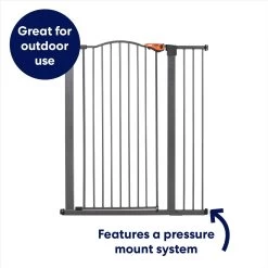 Frisco Outdoor Steel Arch Extra Tall Auto-Close Dog Gate -Cat Dog Supply Store 507102 PT2. AC SS1800 V1669212041