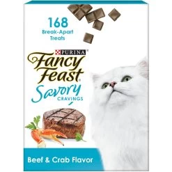 Fancy Feast Savory Cravings Beef & Crab Flavor Limited Ingredient Soft Cat Treats