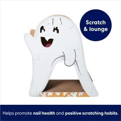 Frisco Halloween Cutie Ghost Cardboard Cat House With Catnip -Cat Dog Supply Store 668358 PT2. AC SS1800 V1689351045