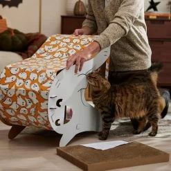 Frisco Halloween Cutie Ghost Cardboard Cat House With Catnip -Cat Dog Supply Store 668358 PT3. AC SS1800 V1689343955