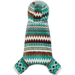 Frisco Fairisle Cozy Plush Fleece Dog & Cat PJs, Green -Cat Dog Supply Store 719054 PT4. AC SS1800 V1692720279