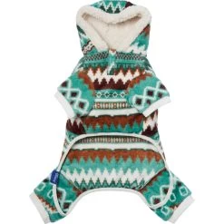 Frisco Fairisle Cozy Plush Fleece Dog & Cat PJs, Green -Cat Dog Supply Store 719054 PT5. AC SS1800 V1692720277