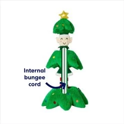 Frisco Holiday Elf In A Tree Bungee Plush Squeaky Dog Toy -Cat Dog Supply Store 739846 PT2. AC SS1800 V1695045362