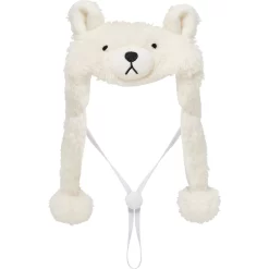 Frisco Plush Polar Bear Dog & Cat Hat -Cat Dog Supply Store 745614 PT3. AC SS1800 V1694801956
