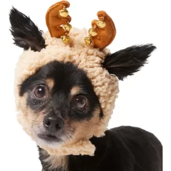 Frisco Sherpa Reindeer Dog & Cat Hat With Bells -Cat Dog Supply Store 745646 PT2. AC SS1800 V1694800749