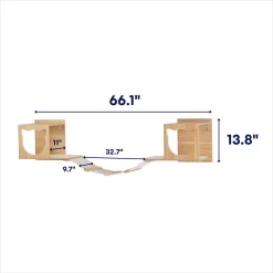 Frisco Cushioned Wall Mounted Cat Wall Shelf & Frisco Cat Silhouette With Bridge Wall Mounted Cat Wall Shelves -Cat Dog Supply Store 785550 PT7. AC SS1800 V1677600275