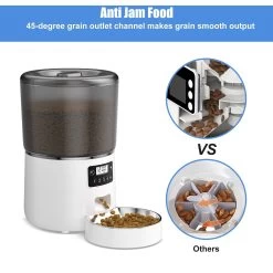 Bueteka Smart Feed Automatic Programmable Anti-Jamming Food Design Timed Cat Feeder, 4-lit -Cat Dog Supply Store 815886 PT2. AC SS1800 V1685650081