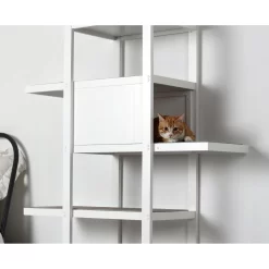 ZooVilla Bookshelf Cat Tree, White -Cat Dog Supply Store 824014 PT2. AC SS1800 V1683565873