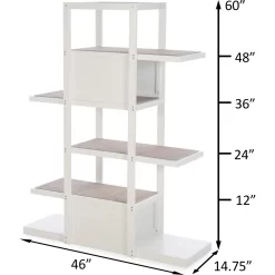 ZooVilla Bookshelf Cat Tree, White -Cat Dog Supply Store 824014 PT3. AC SS1800 V1683567294