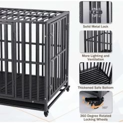 SMONTER Two Doors Heavy Duty Dog Crate -Cat Dog Supply Store 904190 PT3. AC SS1800 V1688398360