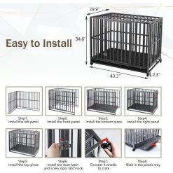 SMONTER Two Doors Heavy Duty Dog Crate -Cat Dog Supply Store 904190 PT5. AC SS1800 V1688398420