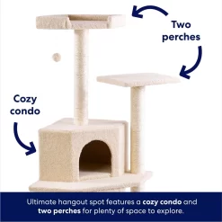Frisco 52-in Faux Fur Cat Tree & Condo -Cat Dog Supply Store 92261 PT3. AC SS1800 V1667227606