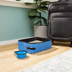 Frisco Travel Safety Dog & Cat Carrier & Pet Fit For Life Collapsible Portable Litter Box With Collapsible Bowl -Cat Dog Supply Store 947670 PT5. AC SS1800 V1693602744