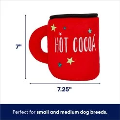 Frisco Holiday Santa's Helpers Plush Squeaky Dog Toy, 3 Count & Frisco Holiday Hot Cocoa Hide & Seek Puzzle Plush Squeaky Dog Toy -Cat Dog Supply Store 986230 PT6. AC SS1800 V1698258175