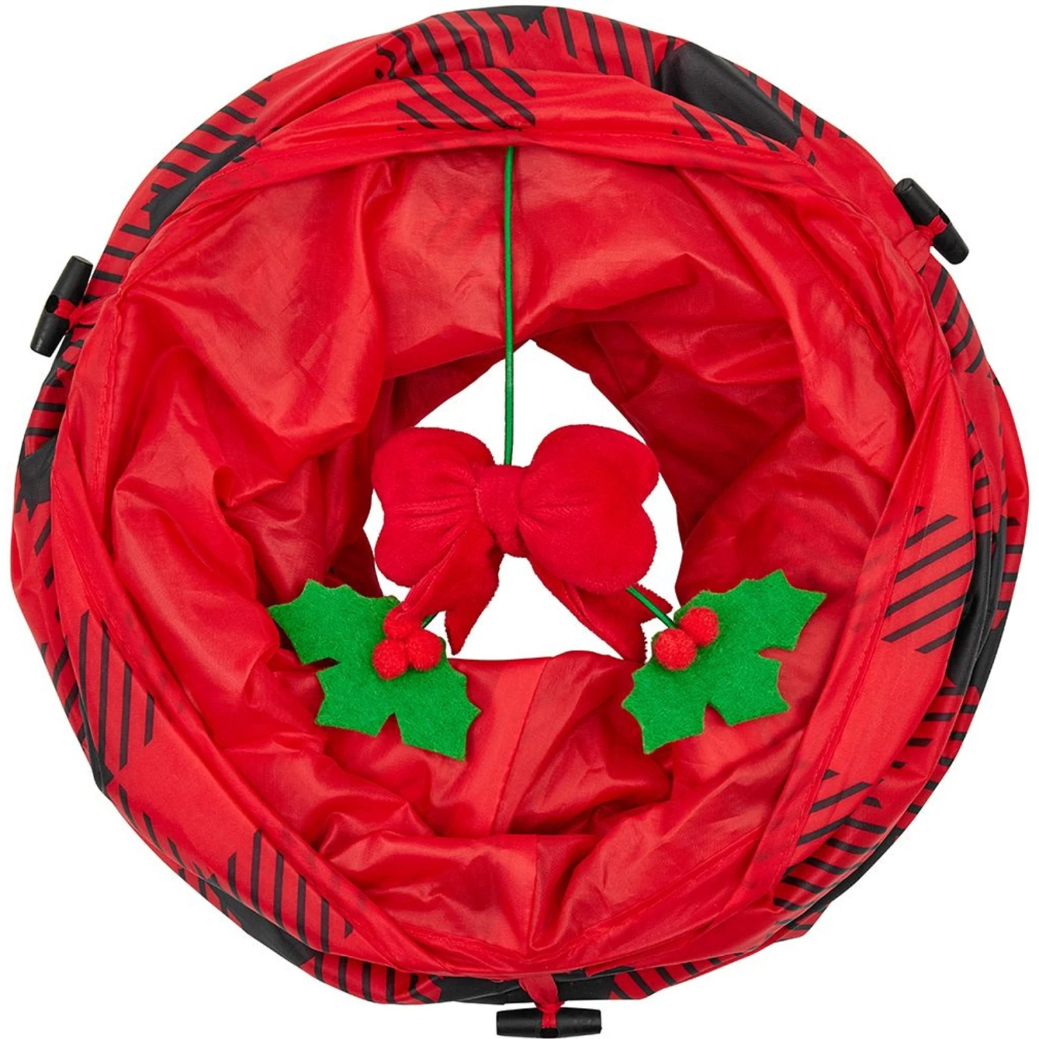 Frisco Holiday Buffalo Plaid Foldable Play Tunnel Cat Toy With Catnip & Frisco Holiday Festive Red Variety Pack Gift Box Cat Toy With Catnip, 14 Count 3 Frisco Holiday Buffalo Plaid Foldable Play Tunnel Cat Toy With Catnip & Frisco Holiday Festive Red Variety Pack Gift Box Cat Toy With Catnip, 14 Count - Image 3