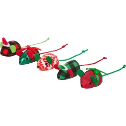 Frisco Holiday Santa Hat & Mistletoe Cat Tracks Cat Toy & Frisco Holiday Mice Cat Toy With Catnip, 5 Count -Cat Dog Supply Store 986278 PT5. AC SS1800 V1698258405